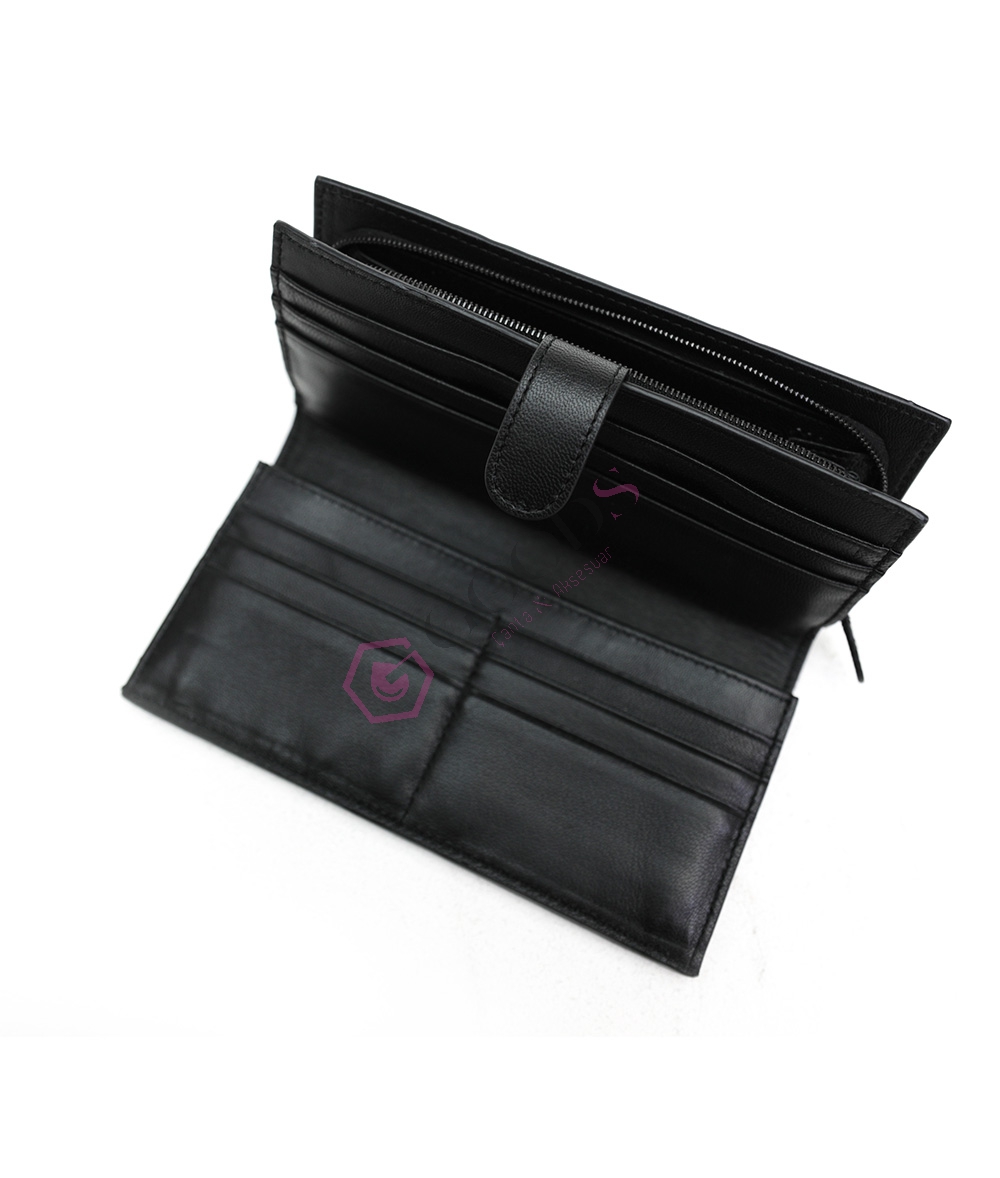 Snap Fastener Large Women’s Wallet