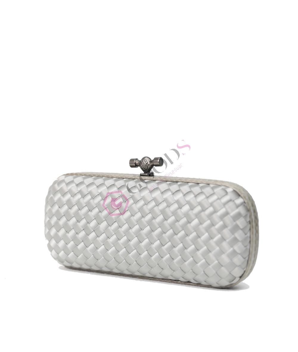 Satin Medium Knot Clutch