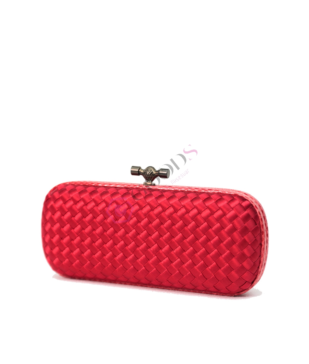 Satin Medium Knot Clutch