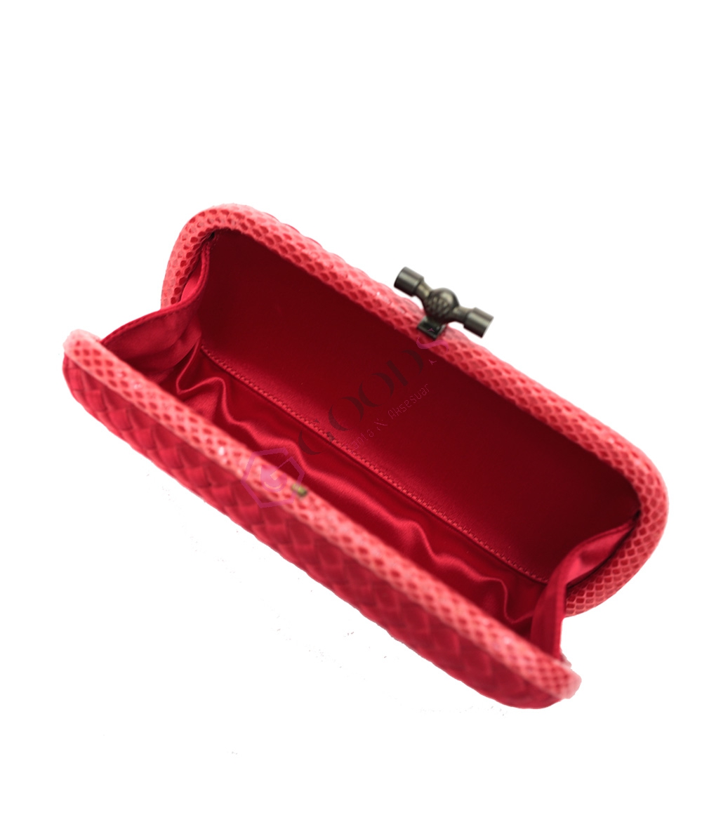 Satin Medium Knot Clutch