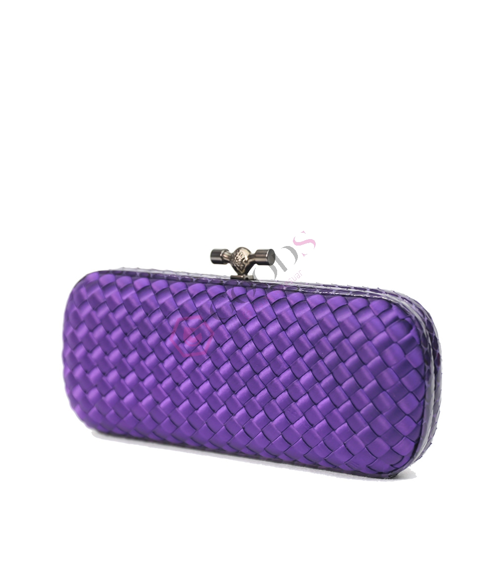 Satin Medium Knot Clutch