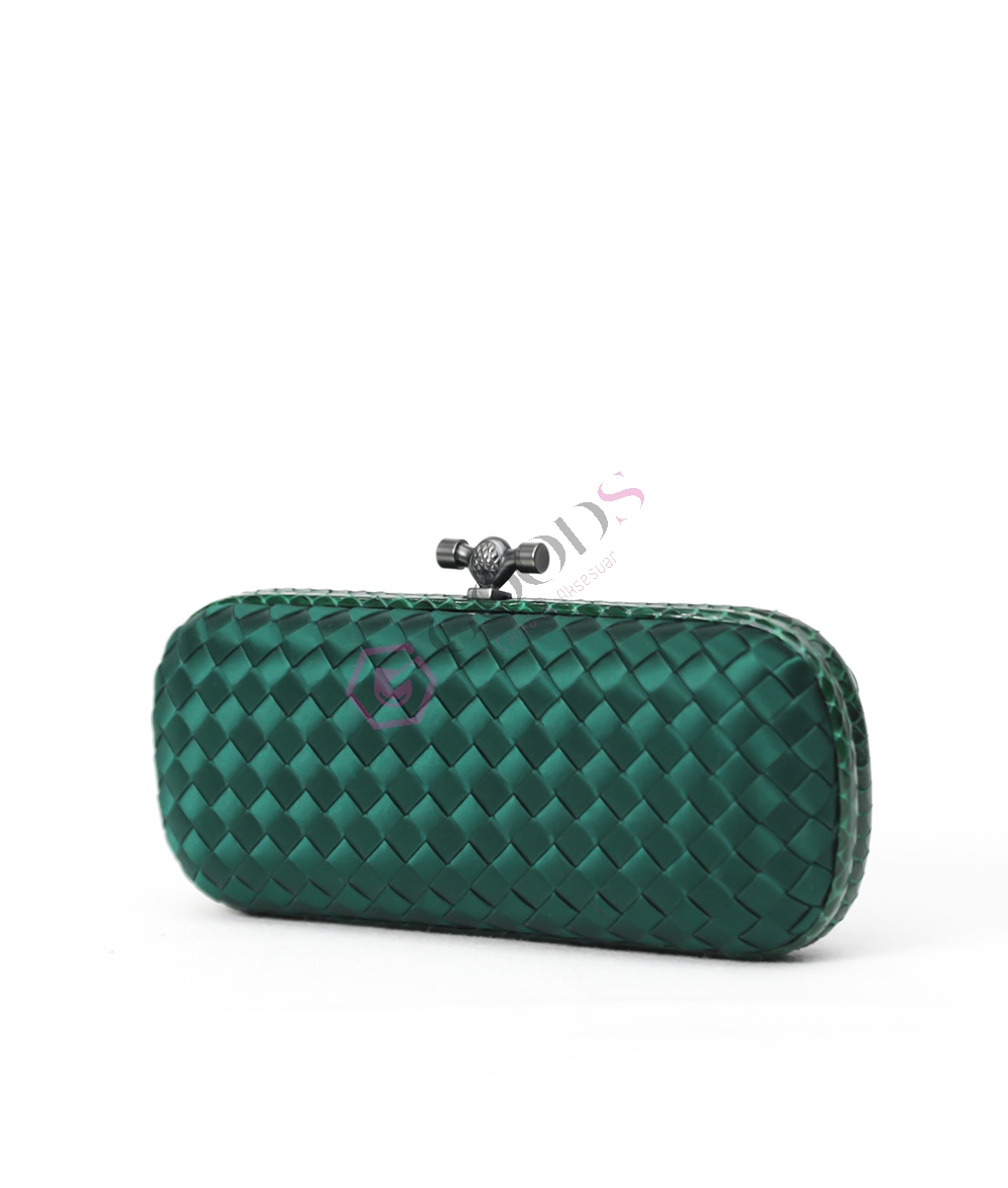 Satin Medium Knot Clutch