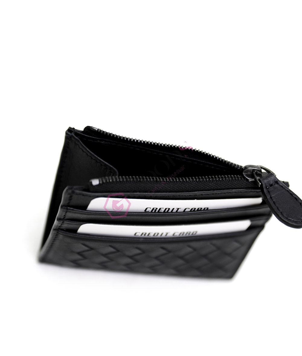 Classic Zippered Male Credit Card Holder