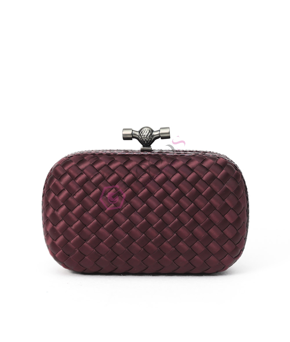 Satin Small Knot Clutch