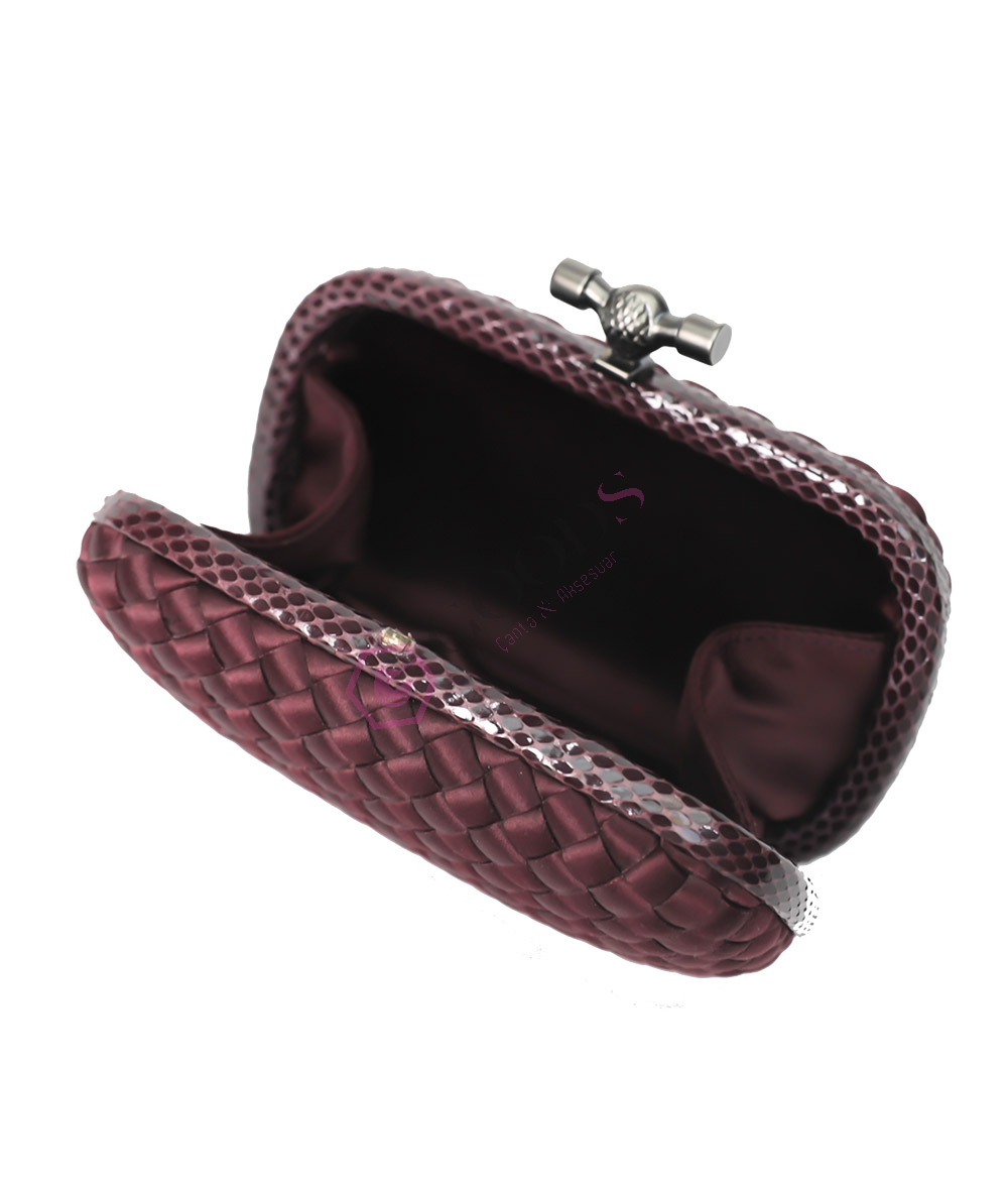 Satin Small Knot Clutch