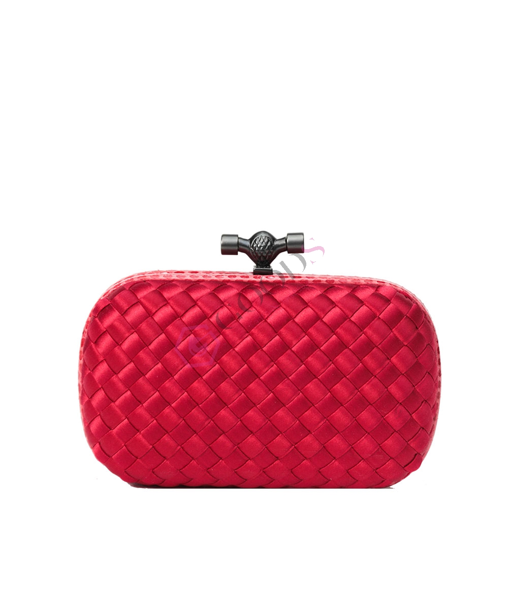 Satin Small Knot Clutch