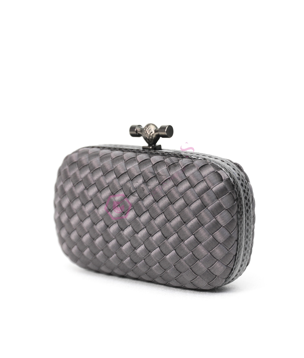 Satin Small Knot Clutch