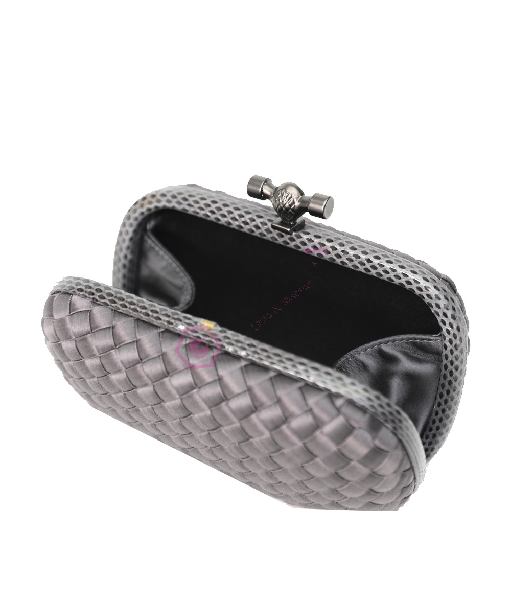 Satin Small Knot Clutch