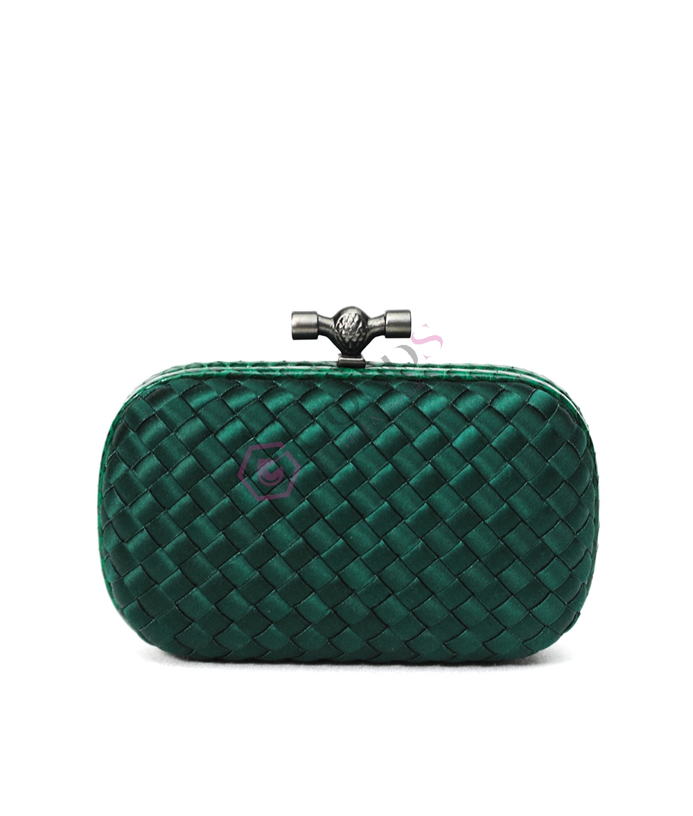 Satin Small Knot Clutch