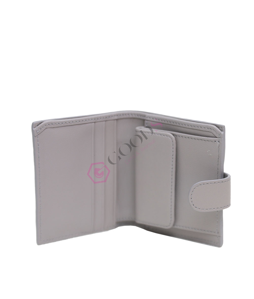 Snap Fastener Mini Female Wallet