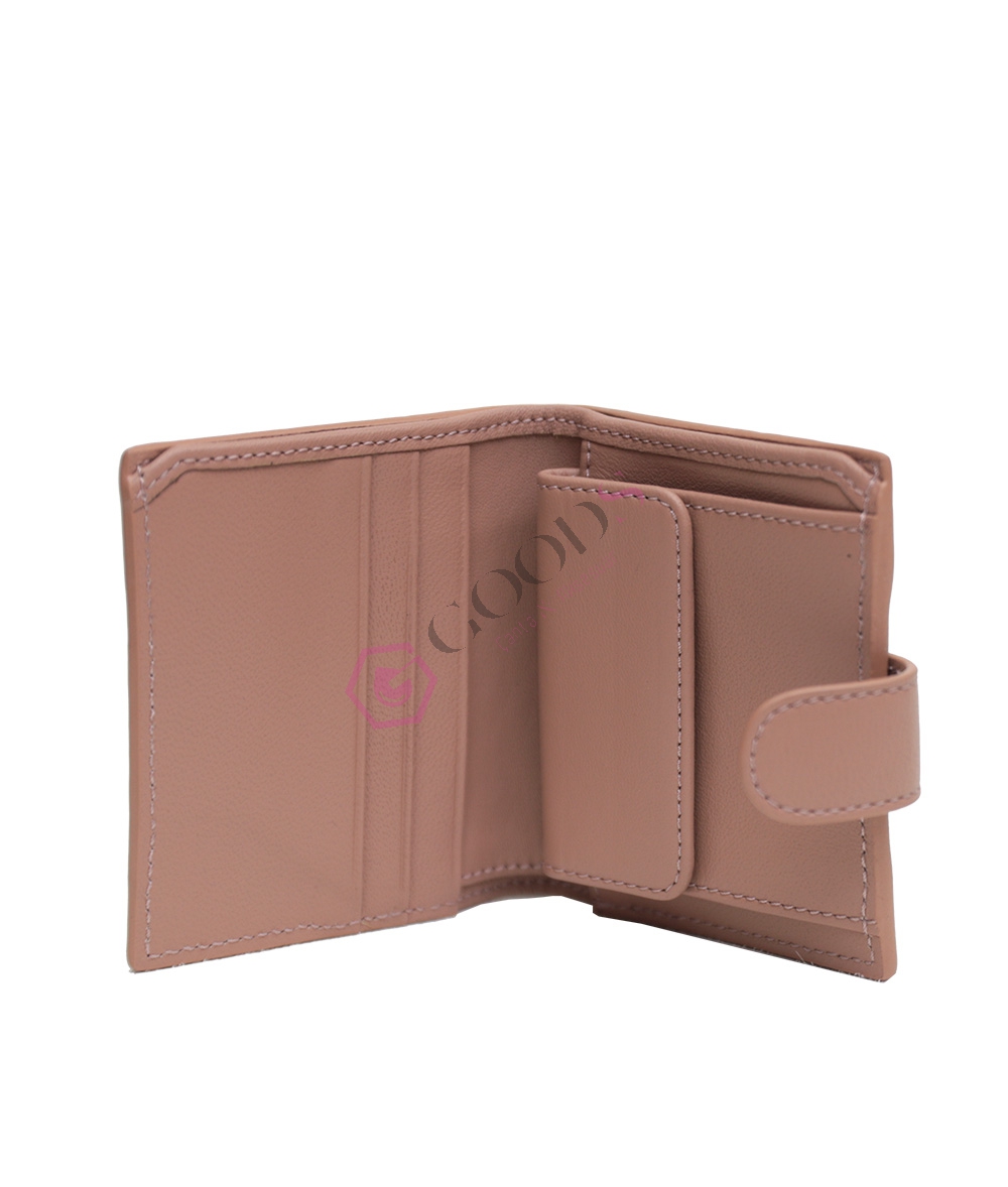 Snap Fastener Mini Female Wallet