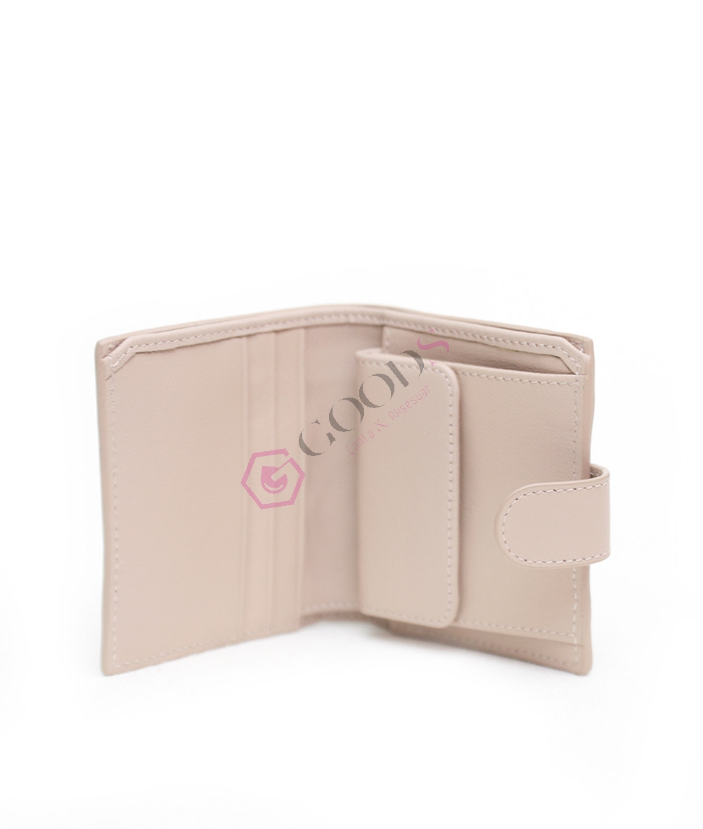 Snap Fastener Mini Female Wallet