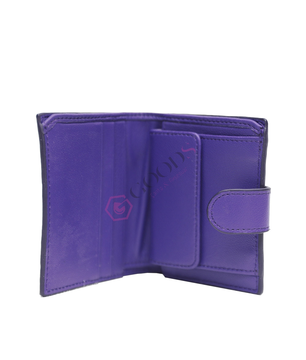 Snap Fastener Mini Female Wallet