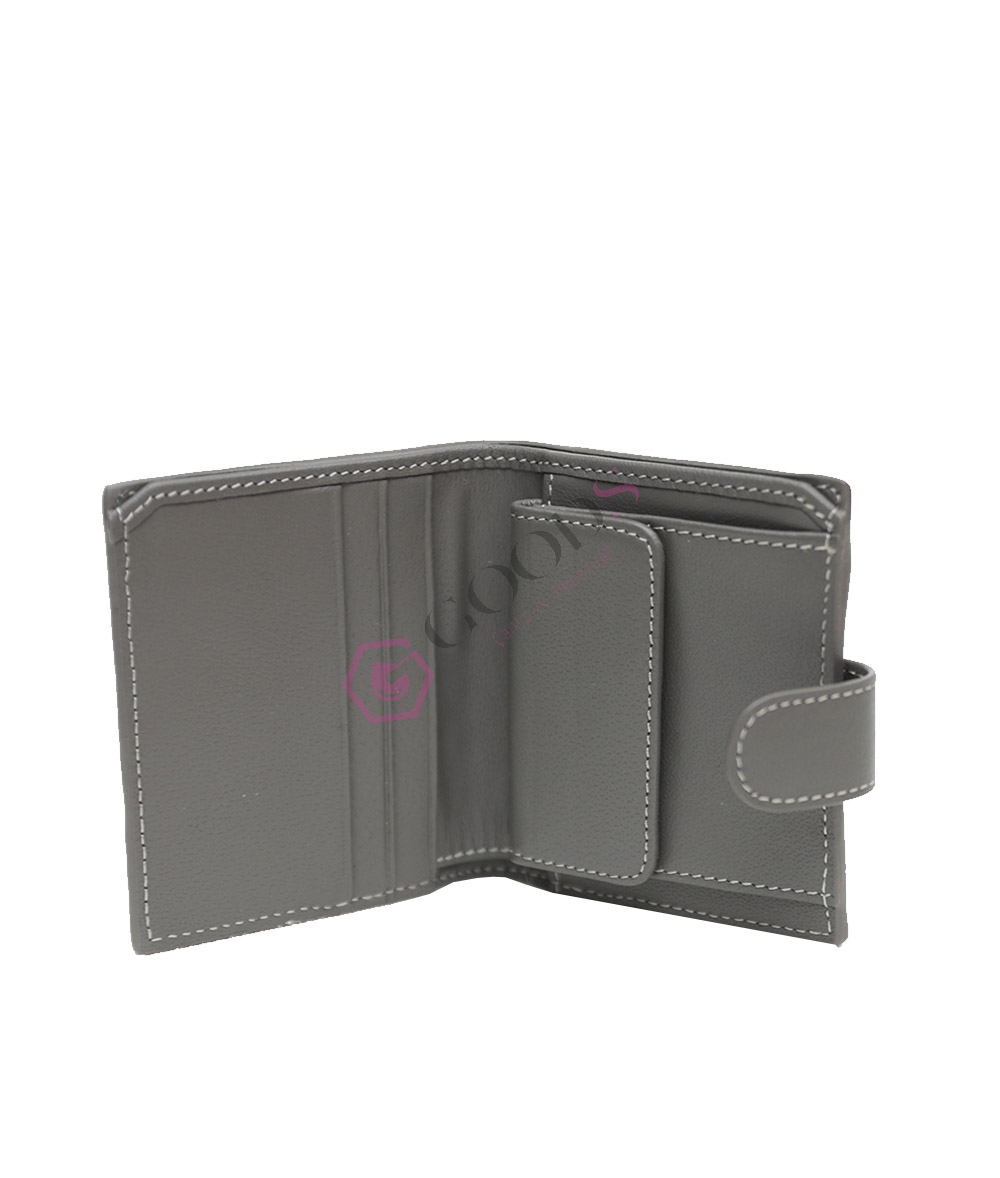 Snap Fastener Mini Female Wallet