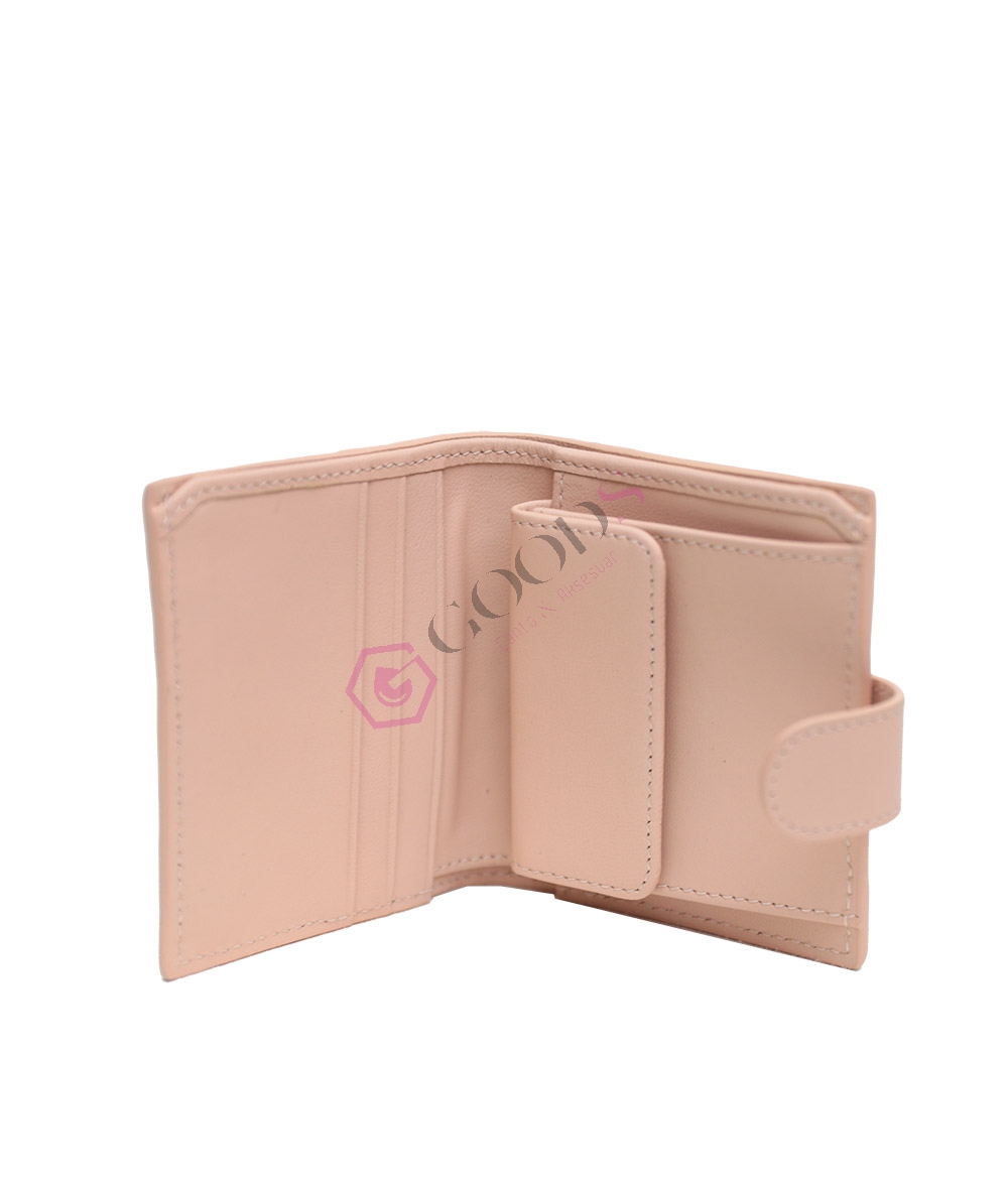 Snap Fastener Mini Female Wallet