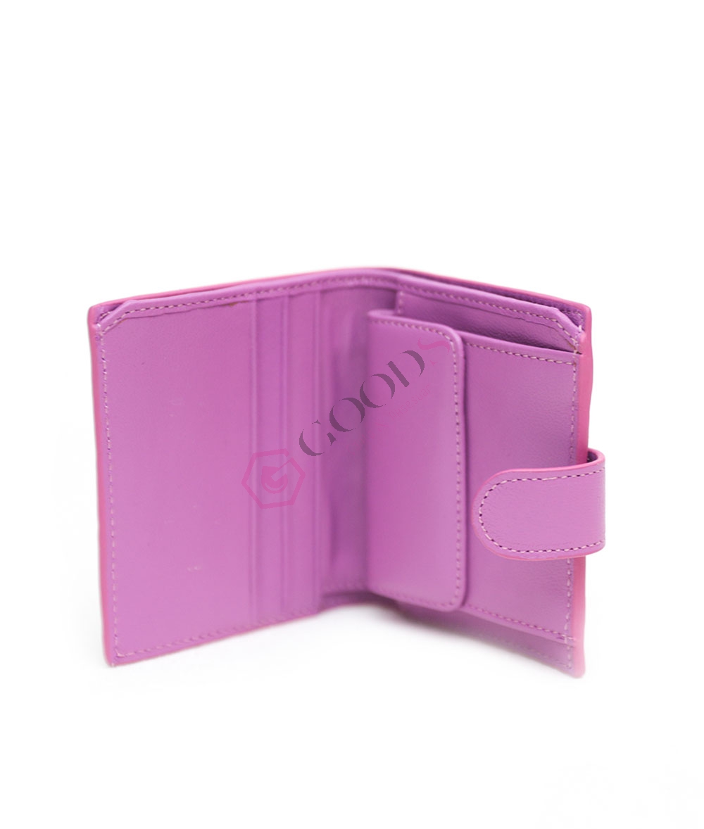 Snap Fastener Mini Female Wallet