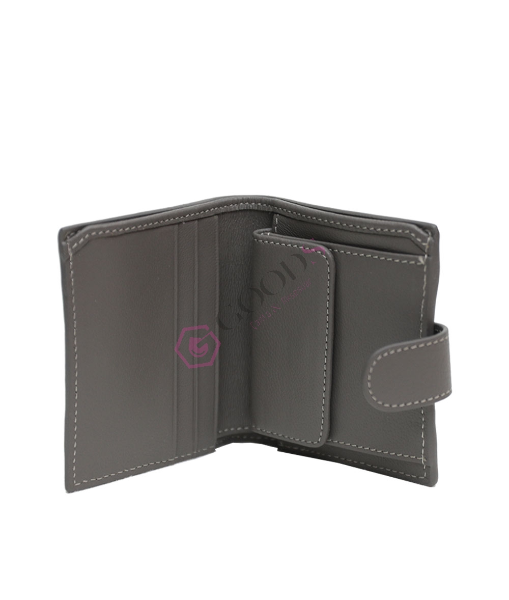 Snap Fastener Mini Female Wallet