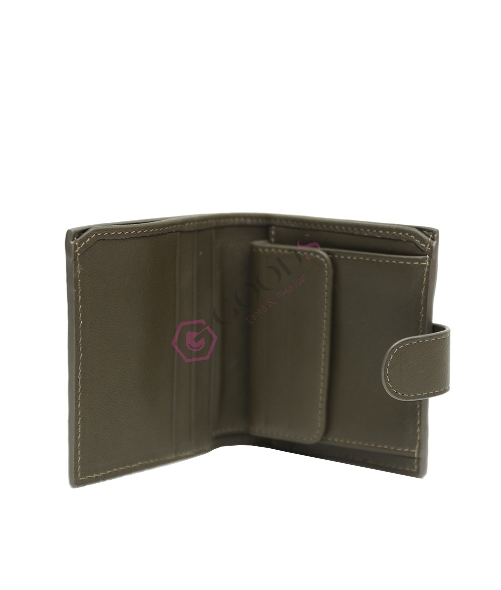 Snap Fastener Mini Female Wallet