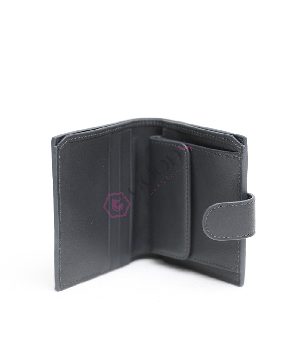 Snap Fastener Mini Female Wallet