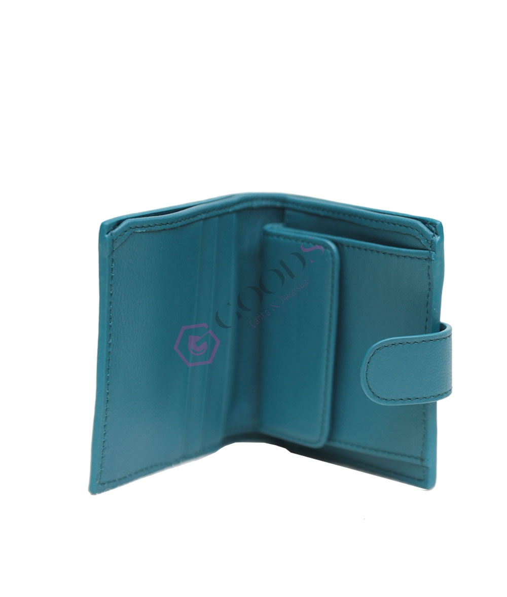 Snap Fastener Mini Female Wallet