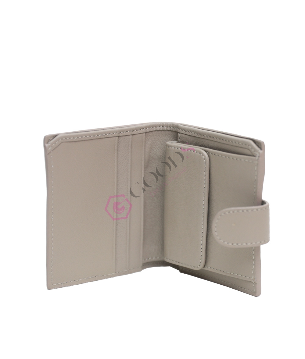 Snap Fastener Mini Female Wallet