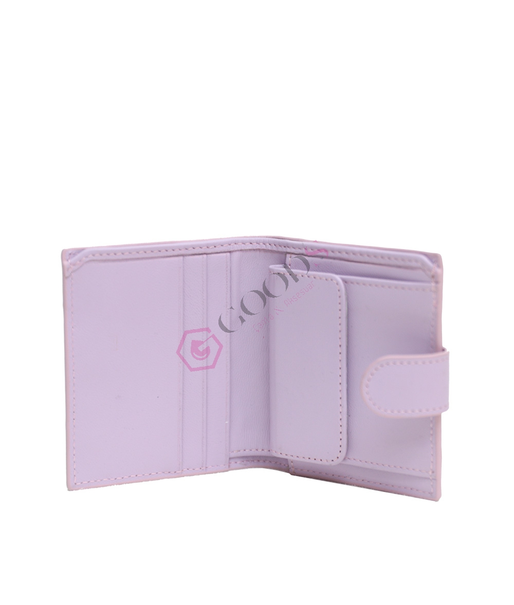 Snap Fastener Mini Female Wallet