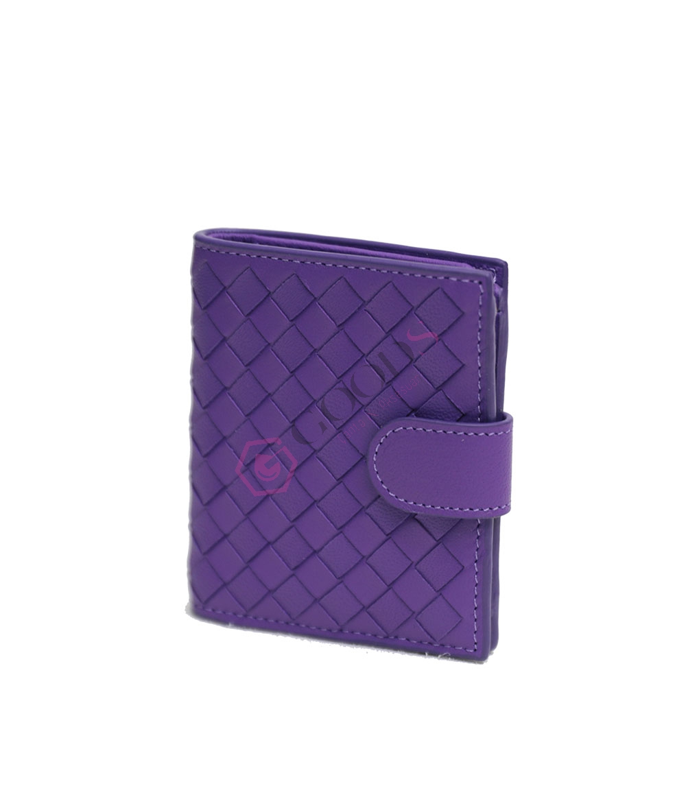 Snap Fastener Mini Female Wallet