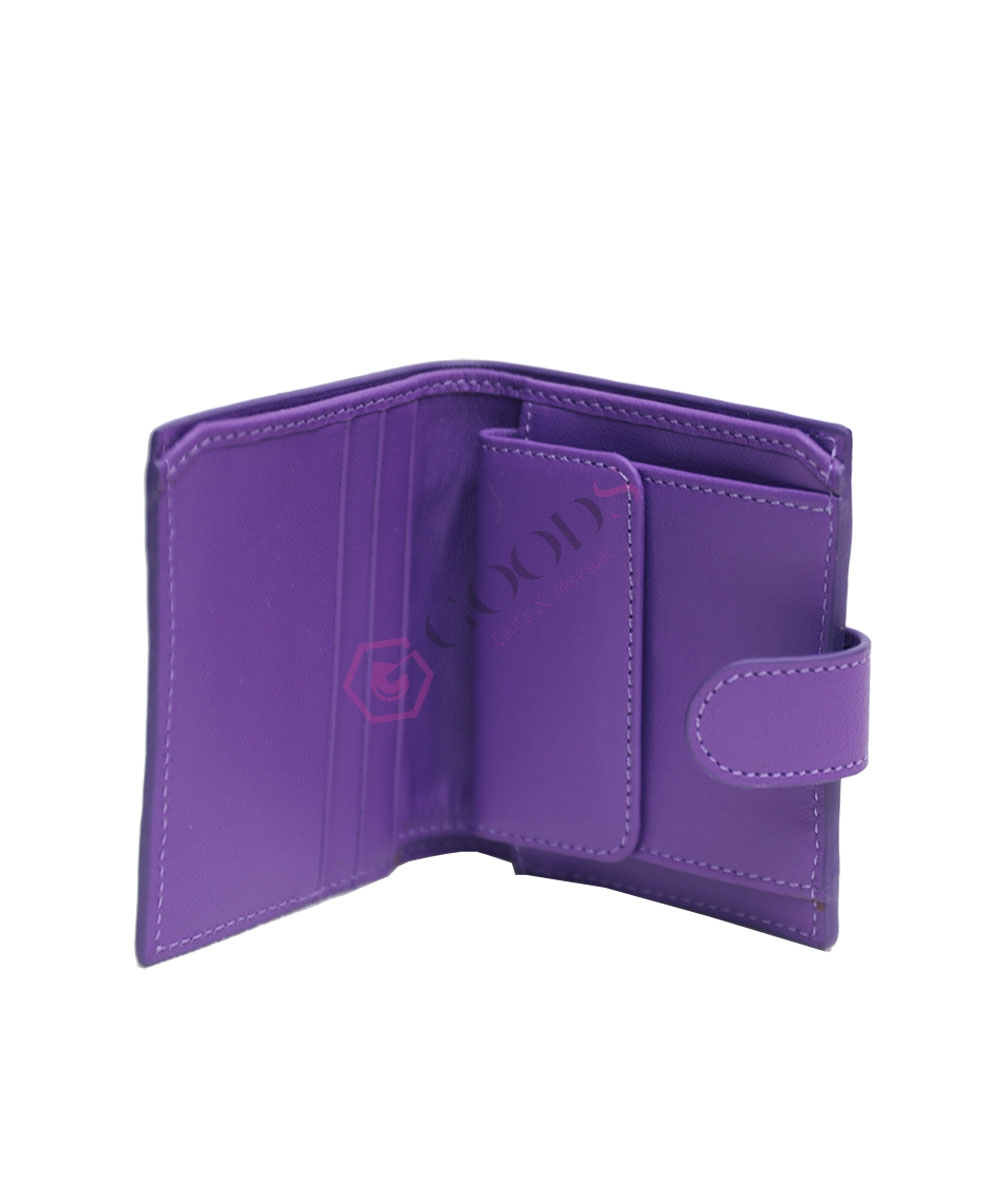 Snap Fastener Mini Female Wallet