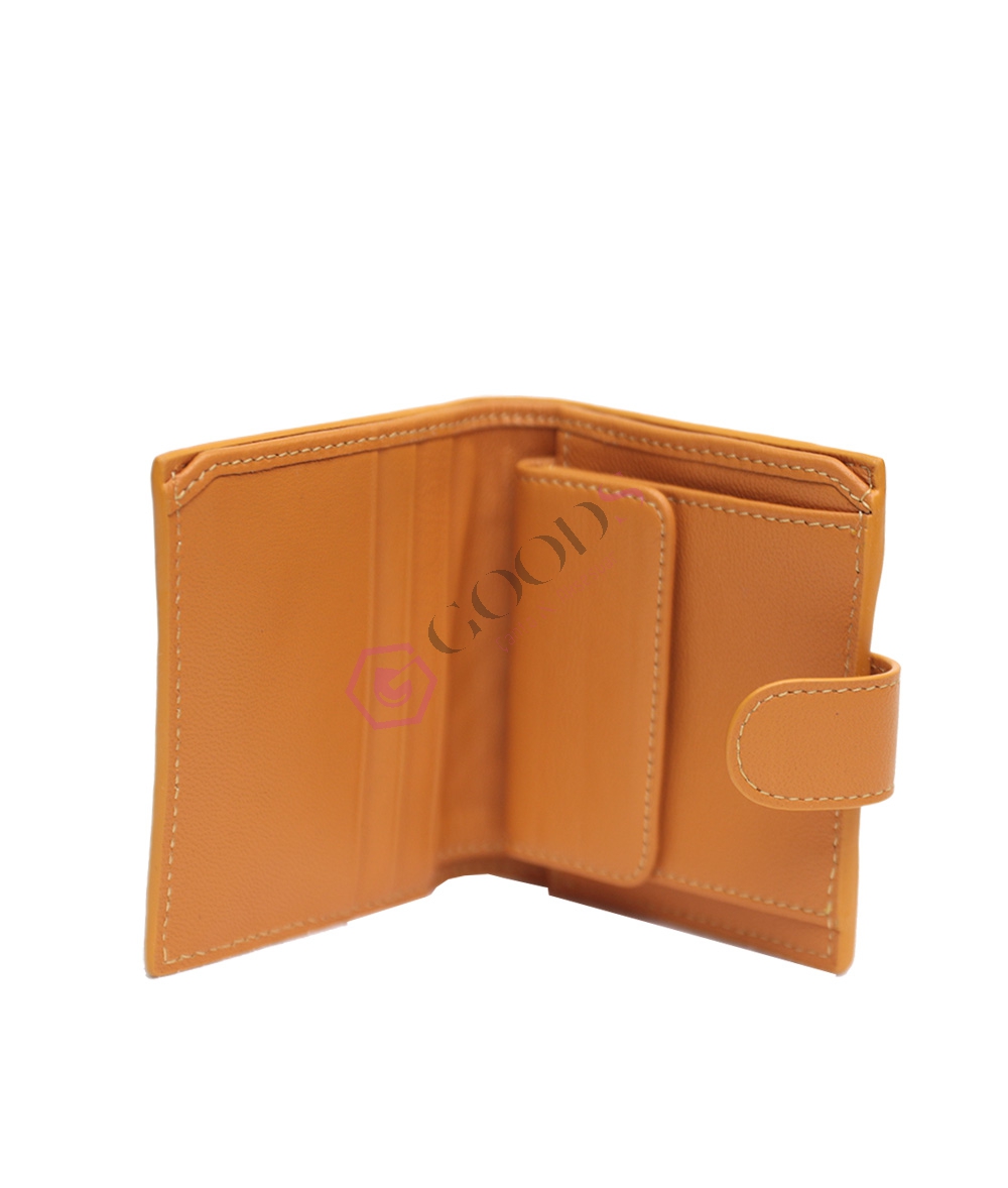 Snap Fastener Mini Female Wallet