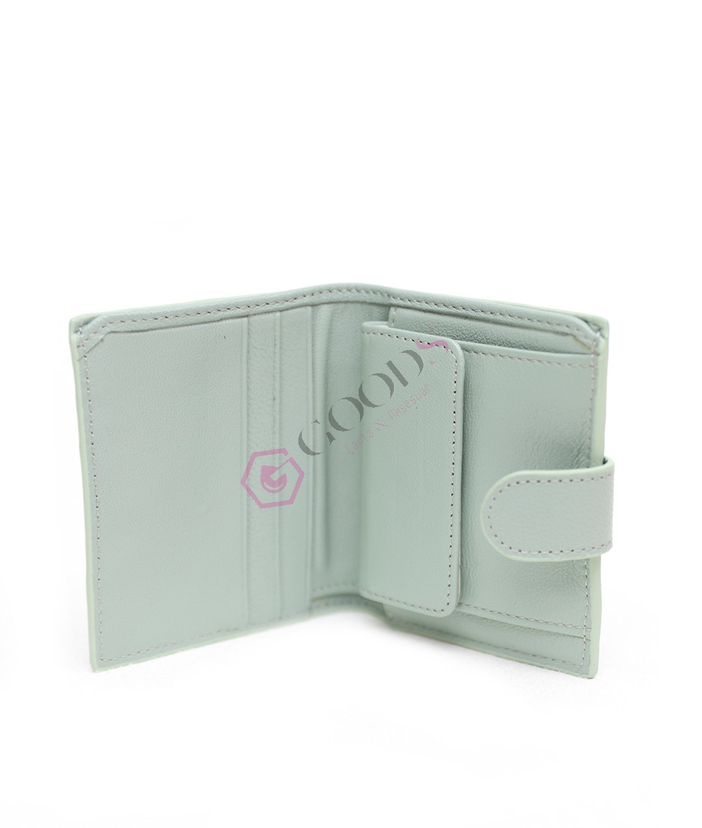 Snap Fastener Mini Female Wallet