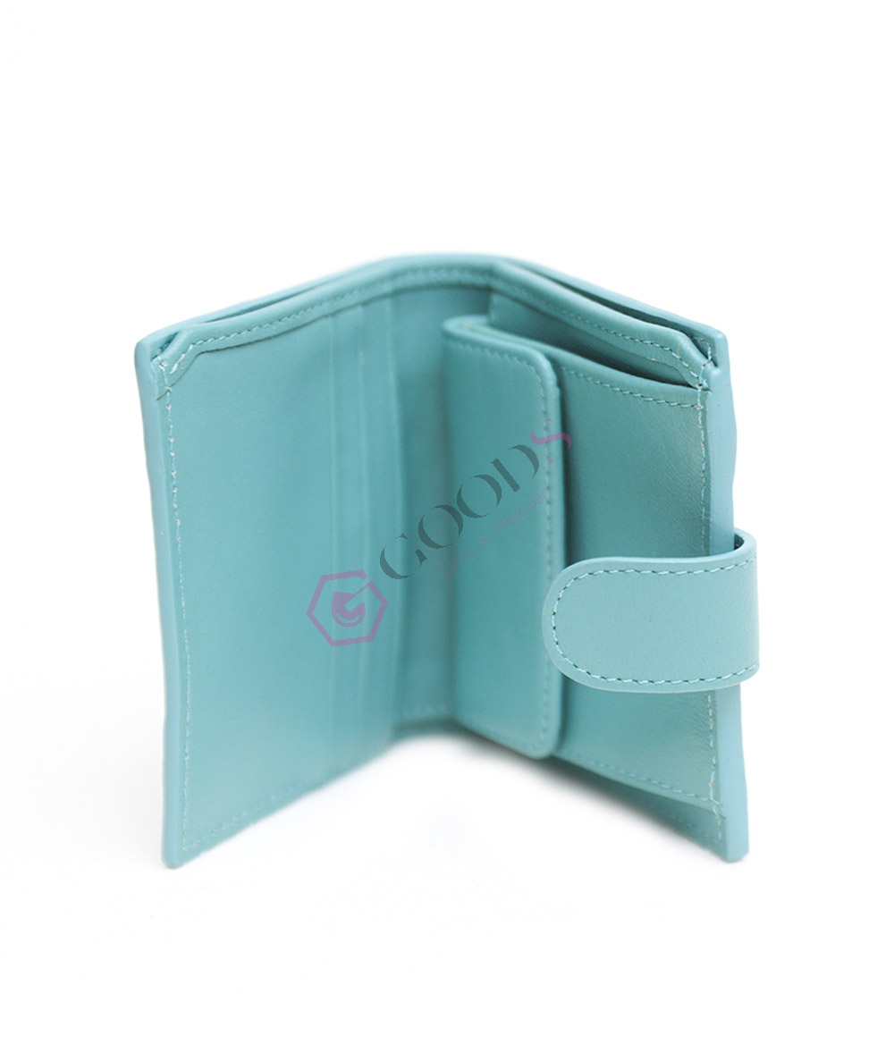 Snap Fastener Mini Female Wallet