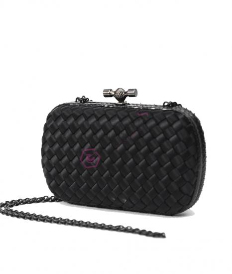 Satin Chain Knot Clutch