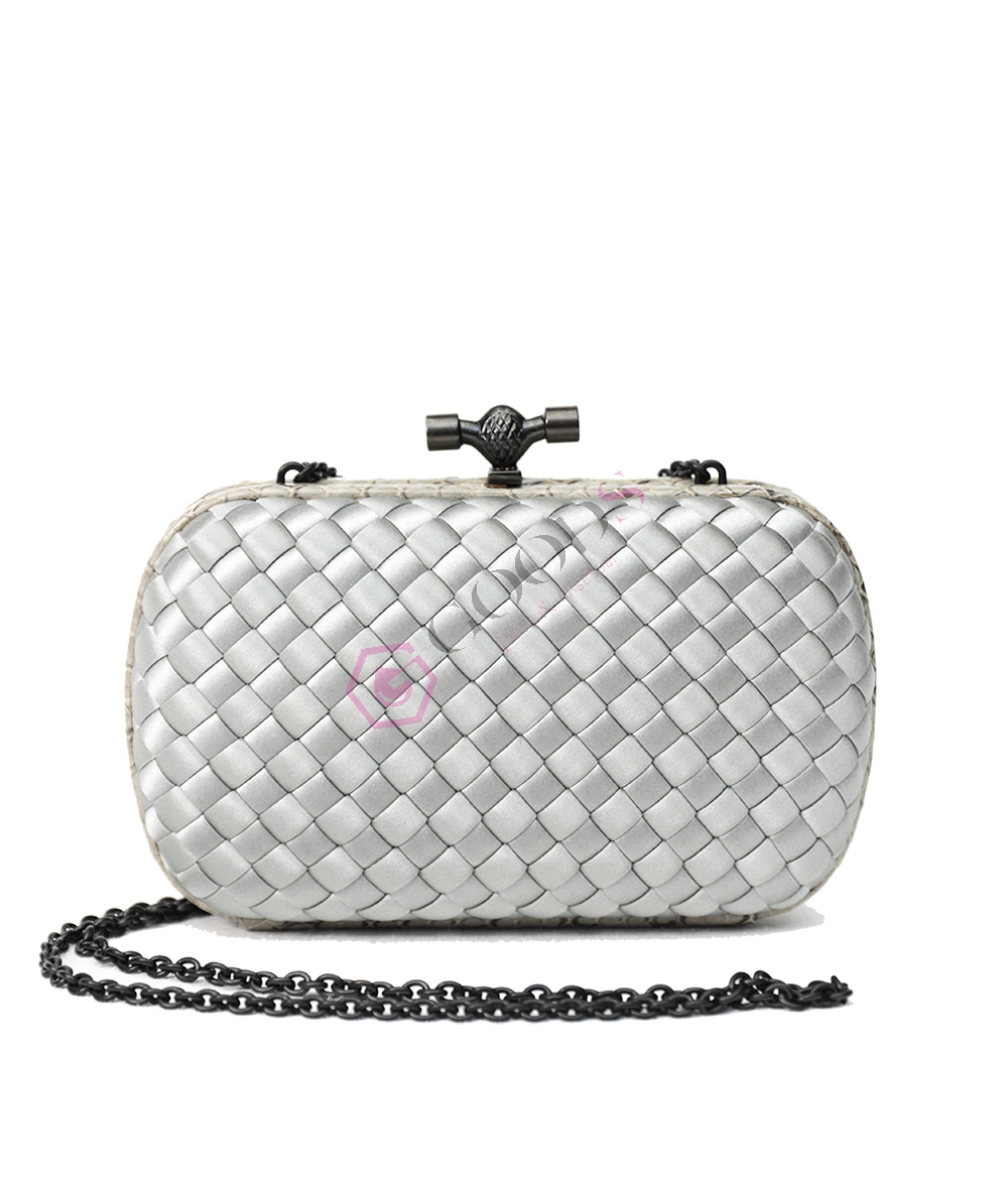 Satin Chain Knot Clutch