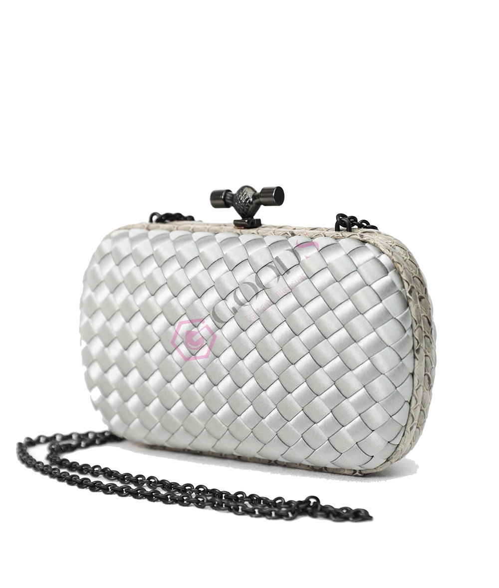 Satin Chain Knot Clutch