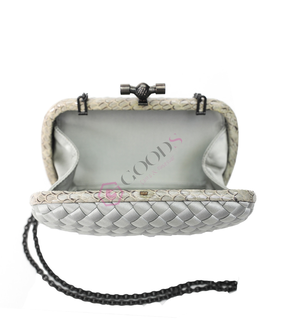 Satin Chain Knot Clutch