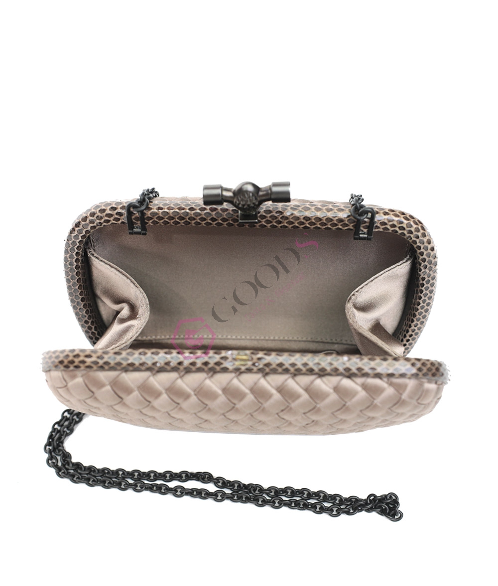 Satin Chain Knot Clutch